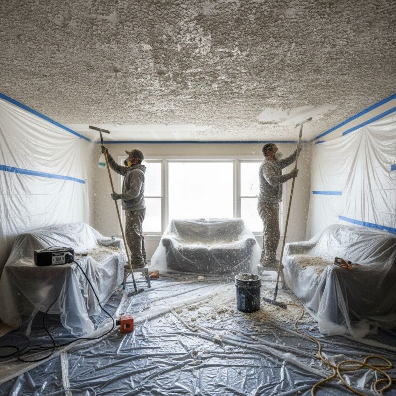Local Popcorn Ceiling Repair pros at work