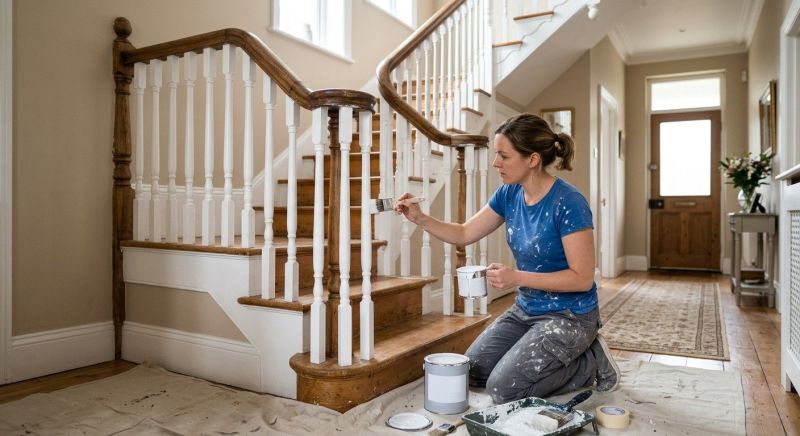 Interior Railing Painting in Wilmington, NC