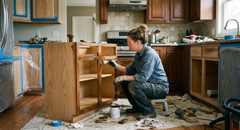 Kitchen Cabinet Staining in Kokomo, IN